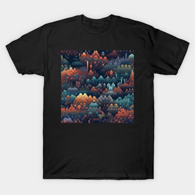 Pixel Art Repeating Pattern T-Shirt by Pixelyx